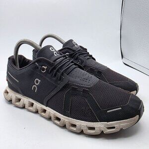 On Cloud 5 Womens Size 8 Black White Lightweight Performance Athletic Shoes